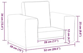 Sofá-cama infantil pelúcia macia cinzento-claro