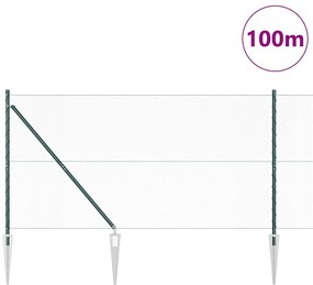 Cerca Hexagonal vidaXL Verde 1,2x100 m Aço