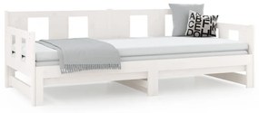 Estrutura sofá-cama de puxar 2x(80x200) cm pinho maciço branco