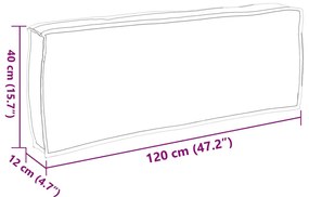 Capa de Almofada para Encosto com Estampa de Folhas - 120x40x12 cm - T
