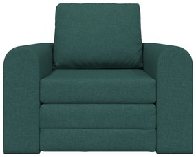 Sofá Cama de Chão 2-em-1 Verde Escuro 98x71x83 cm Tecido