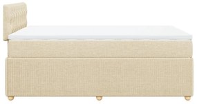 Cama boxspring com colchão 120x190 cm tecido cor creme