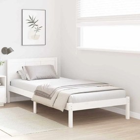 Estrutura de Cama Branca de Madeira Branca Madeira 100 x 200 cm