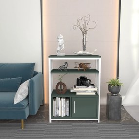 Estante Letos – Verde e Branco – 60 cm x 80 cm x 29,6 cm