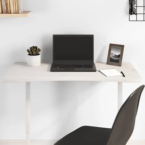 vidaXL Tampo de secretária 80x40x2,5 cm pinho maciço branco