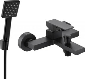 Mexen Uno R45 misturadora de banheira com conjunto de chuveiro, preta - 7143R45-70