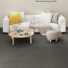 vidaXL Ladrilhos carpete para pisos 16 pcs 4 m² 25x100 cm cinzento