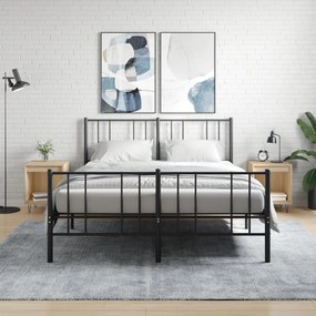 vidaXL Mesas de cabeceira 2pcs derivados de madeira carvalho sonoma