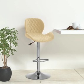 vidaXL Banco de bar veludo cor creme