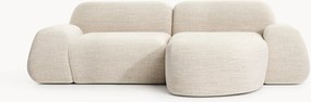 Sofá de canto modular em bouclé Wolke (3 lugares)