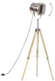 Candeeiro de chão tripé 140 cm madeira mangueira maciça