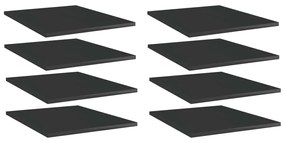 Prateleiras para estante 8 pcs 40x50x1,5cm contraplacado preto
