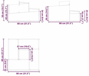 Vaso Preto 80x80x50 cm Aço Laminado a Frio