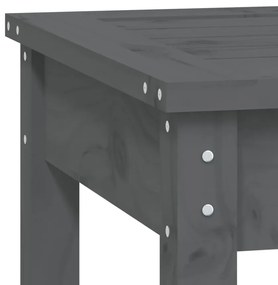 Banco de jardim c/ 2 lugares 159,5x44x45 cm pinho maciço cinza