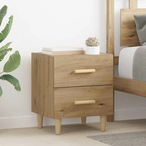 vidaXL Armário de cama 2 pcs carvalho artisiano 40 x 35 x 47,5 cm