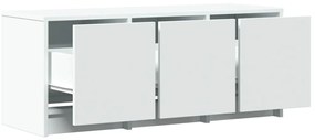 Móvel de TV com luzes LED derivados de madeira branco