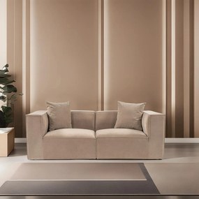 Sofá de 2 Lugares Sora – Cappuccino – 190 cm x 65 cm x 95 cm