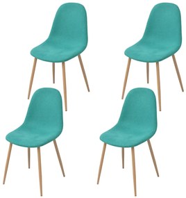 vidaXL Cadeiras de jantar 4 pcs tecido verde