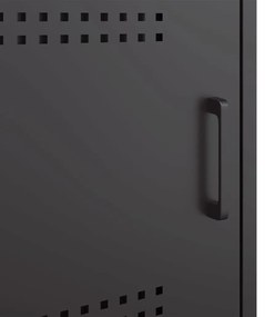 Mesas de cabeceira 2 pcs 36x39x50,5cm aço preto