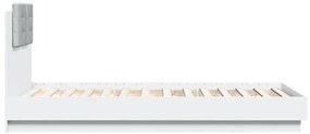 Estrutura cama cabeceira 75x190 cm derivados de madeira branco