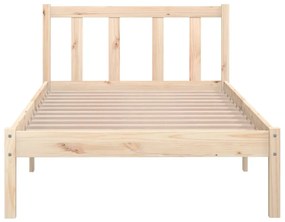 Estrutura de cama pequena solteiro 75x190 cm pinho maciço