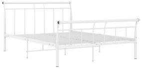 Estrutura de cama em metal 140x200 cm branco