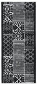 vidaXL Tapete/passadeira 80x250 cm preto