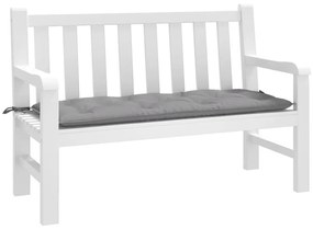 Almofadão p/ banco de jardim 120x50x7 cm tecido oxford cinza