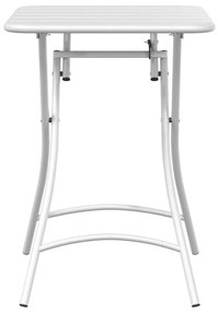 Mesa de Jardim Dobrável Branca 55x55x73 cm Aço