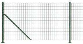 Cerca de malha de arame com flange 0,8x25 m verde