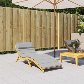 vidaXL Almofadão p/ espreguiçadeira 180x60x4 cm tecido oxford cinzento