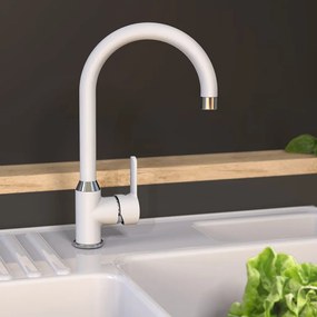 Torneira misturadora para cozinha DIZIANI branco-cromado
