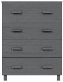 Aparador HAMAR 79x40x103,5 cm pinho maciço cinza-escuro