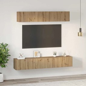 Conjunto de Estantes para TV 5 pcs carvalho artisiano