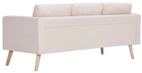 2 pcs conjunto de sofás tecido cor creme