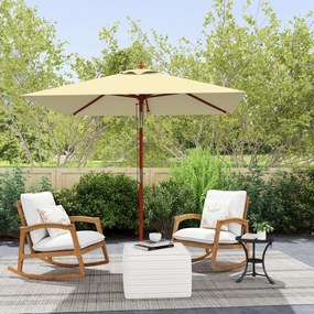 Chapéu de Sol de Jardim 200x150x235cm Chapéu de Sol Retangular Incliná