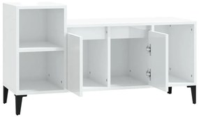 Móvel para TV 100x35x55 cm madeira processada branco brilhante