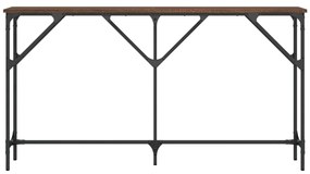 Mesa consola 140x23x75 cm derivados madeira carvalho castanho