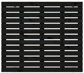 Cabeceira de parede 106x3x91,5 cm madeira de pinho maciça preto