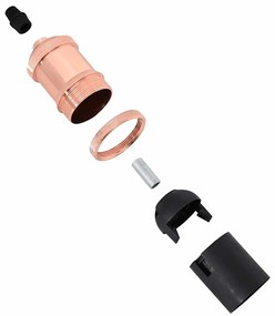Casquilhos de lâmpadas 2 pcs rosa dourado E27