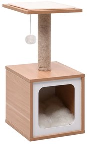 Árvore para gatos c/ tapete arranhador sisal 62 cm