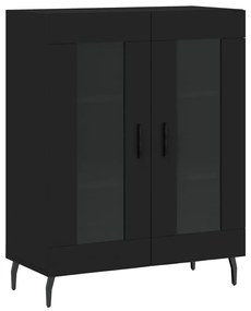 Armário alto 69,5x34x180 cm derivados de madeira preto