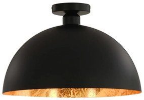 Candeeiros de teto 2 pcs semiesférico E27 preto e dourado