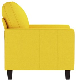 Poltrona Arcos - Em Tecido - Cor Amarelo - Assento, Apóios de Braços e