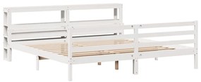 Estrutura de cama c/ cabeceira sem colchão 180x200 cm branco