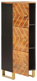 Aparador alto 40x33,5x110 cm mangueira maciça castanho e preto