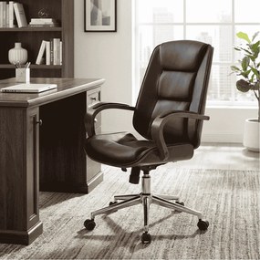 Cadeira de escritório Yankton Nogueira e Preto