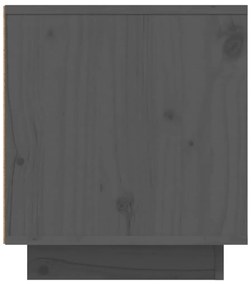 Móvel de TV 110x35x40,5 cm madeira de pinho maciça cinzento