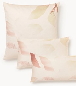 Fronha de almofada em cetim de algodão com padrão floral Marino