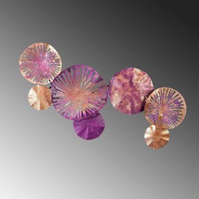 Acessório Decorativo de Parede em Metal Bys-4017 – Multicolor – 74 x 3
